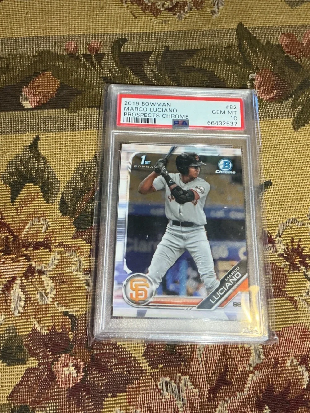 2019 Bowman - Chrome Prospects Giants Marco Luciano #BCP-82 (RC) PSA 10 GEM MINT